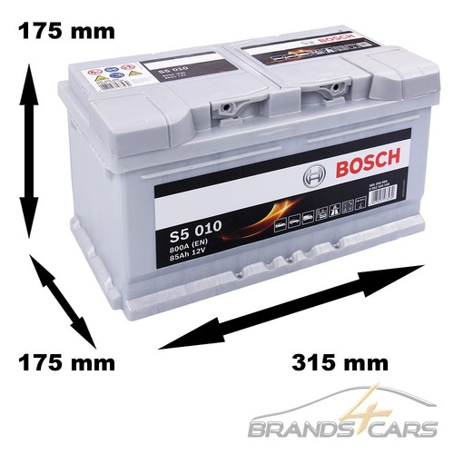 BOSCH AUTOBATTERIE 12V 85Ah STARTERBATTERIE 800A ERSETZT 77AH 79AH 80AH 82AH 84 - Bild 2 von 6