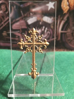 Croix Royaliste en laiton - Hauteur : 55 mm Largeur en son sommet :34 mm📌6a.. - Photo 1/2