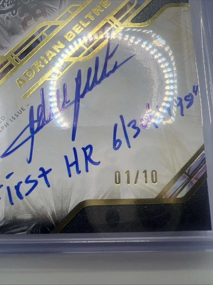 Adrian Beltré 2025 Topps Diamond Icons 1st Homerun Inscripción Auto 1/10 Dodgers Foto 3 de 3