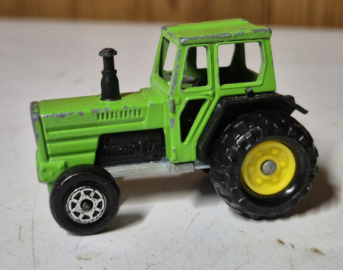 Tracteur Majorette 369 Avec Remorque Fourragère - Promo Texaco 1995 - Vert (Occasion)