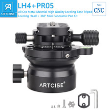 Tripod Leveling Head Leveling Base Pan Kit Aluminum Fast Leveling Tripod Head