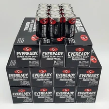Eveready D Batteries Super Heavy Duty Carbon Zinc 1.5V 1250 R20 Case of 144