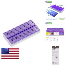 Ezy Dose 67375PAMT Weekly 7-Day AM/PM Pill Organizer, Medium, Purple