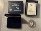2012 W S$1  American Eagle One Ounce Silver Proof Coin with Box & COA OGP