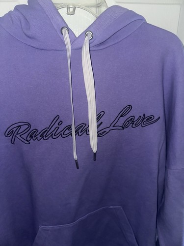 H&M “Divided” Radical Love Purple Hoodie /Size: M - Afbeelding 3 van 8