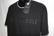 KENNETH COLE BLACK W/WHITE TRIM S/S STRETCH T-SHIRT SZ: 4XL 4X NWT