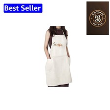 Versatile Waterproof Bib Apron with 3 Pockets - Perfect for Cooking  Crafting
