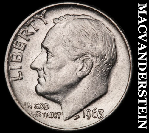 1963-D Roosevelt Dime- Silver- Scarce Better Date No Reserve #J4993