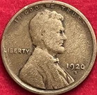 1920-S Lincoln Wheat Cent Semi-Key Date Very Good Condition BN57