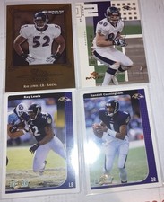 2002 Ray Lewis, Brandon Stokley, And Randall Cunningham Baltimore Ravens Cards