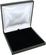 Black Leather Necklace Gift Box Jewelry Display Case