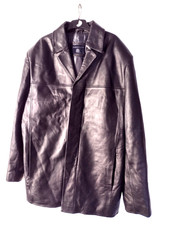 DeHavilland Men?s coat leather black Made In England Size Large chest 46 inch