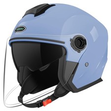 Motorcycle Open Face 3/4 Half Helmet DOT/ECE Dual Visor Scooter Biker