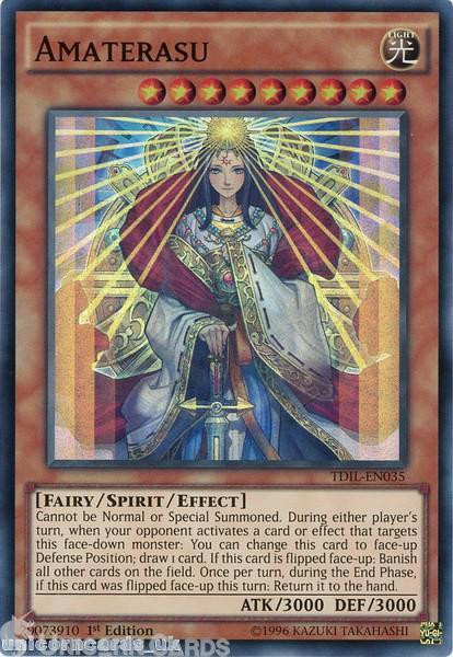 TDIL-EN035 Amaterasu Super Rare 1st edition Mint YuGiOh Card