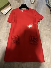 Valentino Red Pocket Dress Sizes 46