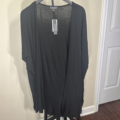 Lord And Taylor Context Black 2x Long S/S Cardigan, NWT