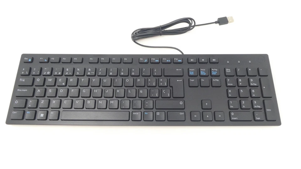 NEW Dell KB216 SPANISH Slim Office Multimedia Desktop Keyboard (BLACK) 9WY61 - Image 2 of 4