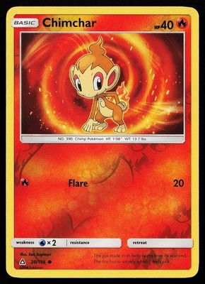 Chimchar 20/156 Reverse Holo Ultra Prism Ken Sugimori Pokemon Card