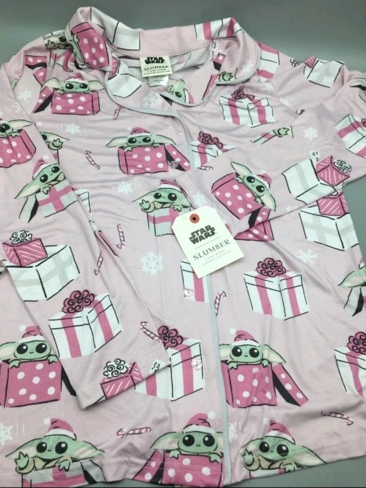 Star Wars Munki Munki Navidad GROGU 2 piezas Pijama Set en Mujer Talla PEQUEÑA *NUEVO* Foto 4 de 4