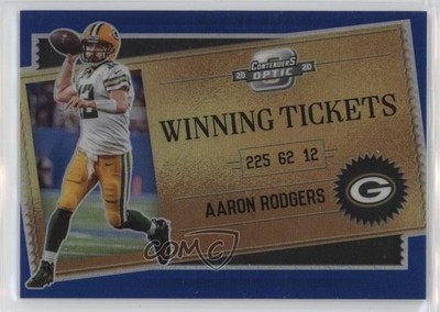 2020 Panini Contenders Optic Winning Tickets Blue Prizm 57/99 Aaron Rodgers 1u5y
