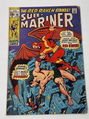 Sub-Mariner 26 Death of Red Raven Marvel Comics Early Bronze Age 1970