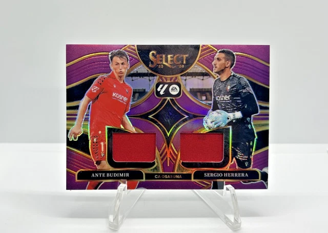 2025-26 Panini Select La Liga ANTE BUDIMIR SERGIO HERRERA Dual Patch PURPLE /49