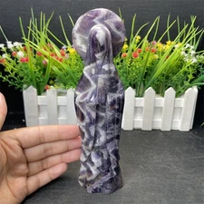 1LB 7.4" Natural Dream Amethyst Mary Quartz Crystal Reiki Energy Angel Heal