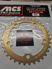 MCS CHAINRING BMX BIKE GOLD SPROCKET 36t USA MADE! GT Haro SE Redline JMC DK new