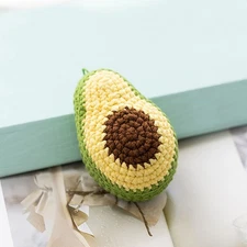 Handmade Cotton Woven Key Chain for Women Girl Bag Hanging Avocado Gift
