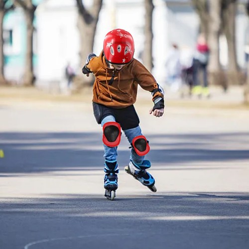 Helmet and Knee Elbow Wrist Pads Set for Boys and Girls Adjustable Design Use - Picture 4 of 53