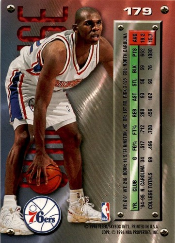 1995-96 Metal #179 Jerry Stackhouse Great!! - Picture 2 of 2
