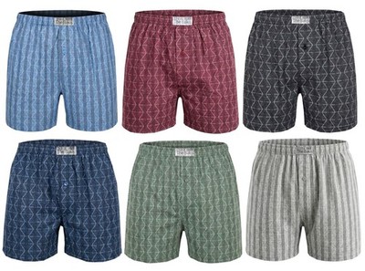 6 Stück Herren Boxershorts 100% Baumwolle - Unterwäsche Unterhose Gr.S-6XL 4800