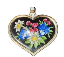 Rosenthal - Waldershof - Anhänger - Schmuck - Blumen - schwarz - BEMBL309