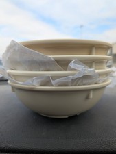 Set Of FOUR Carlisle Kingline Nappie Bowls 14 Oz. 5.37" Rolled Edge KL10825 Tan