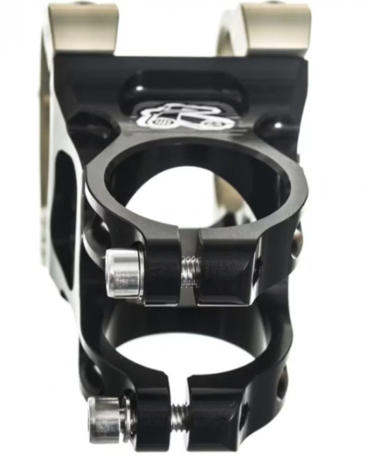 Renthal Apex 35mm Stem Clamp: 35mm +/-6 Deg 1 1/8" Length: 40/50/60mm Black/Gold - Image 2 of 3