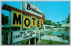 Vintage 1969 Boulevard Motel Ocala Florida Postcard Pool Neon Sign Posted