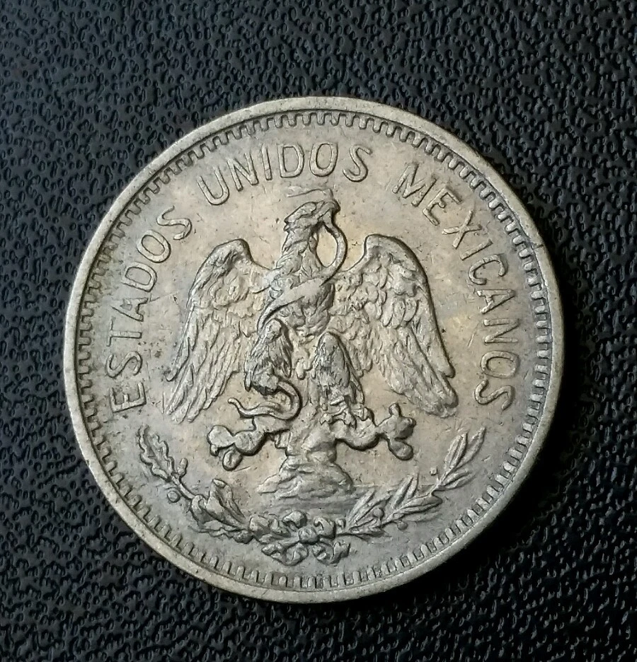 1911 México 5 Centavos Original Período Guerra XF-AU ☆ Período Revolución Bonita Moneda Foto 4 de 4