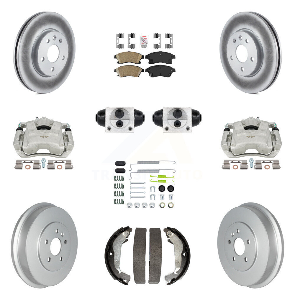 Front Rear Brake Caliper Rotor Drum Ceramic Pad Shoe Cylinder Kit for Cruze