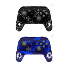 CHELSEA FOOTBALL CLUB MIXED LOGO VINYL SKIN FOR NINTENDO SWITCH PRO CONTROLLER
