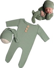 Newborn Baby Photography Bodysuits Outfits Boy Girl Infant Photo Crochet Romp...