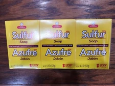 12 NEW SULFUR SOAP GRISI ACNE TREATMENT PIMPLE & BLACKHEADS 4.4 OZ EACH MEXICO