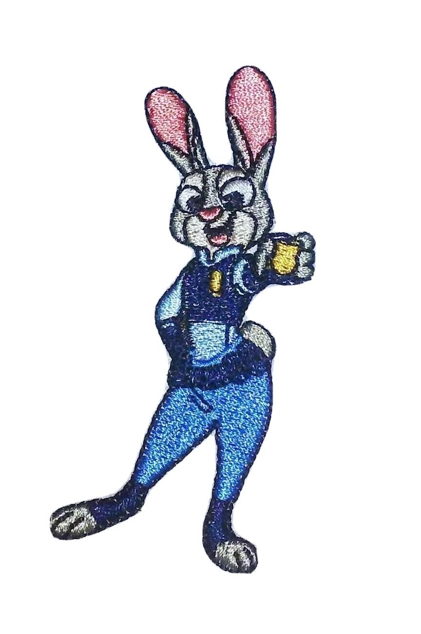 Officer Judy Hopps Patch Zootopia Embroidered Iron On Applique 1.75