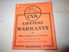 1976 Vintage CVA Connecticut Valley Arms Lifetime Warranty Shooting Book
