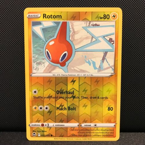 Rotom Reverse Holo 53/195 - Silver Tempest Pokemon Card - NM/Mint - Picture 1 of 2