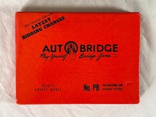 Vintage 1950s AUTO BRIDGE Play-Yourself Game - Complete - Deluxe Pocket Model