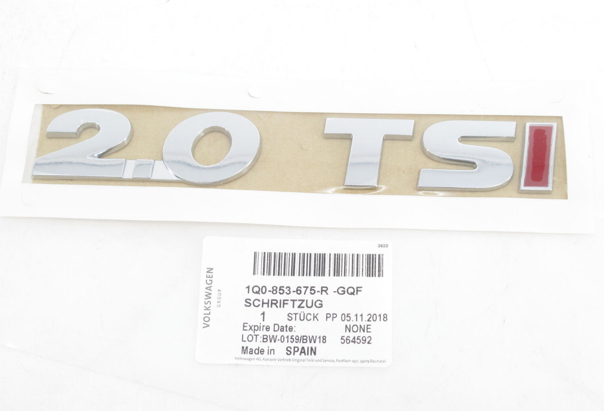 Emblème de couvercle arrière Volkswagen Eos 1Q0853675Rgqf