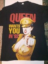 Queen wants you in '82 t-shirt, xl, hot space tour, official 2009