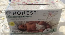 The Honest Company Clean Conscious Diapers, Cuddly Bug, Tutu  Rose Blossom, 78