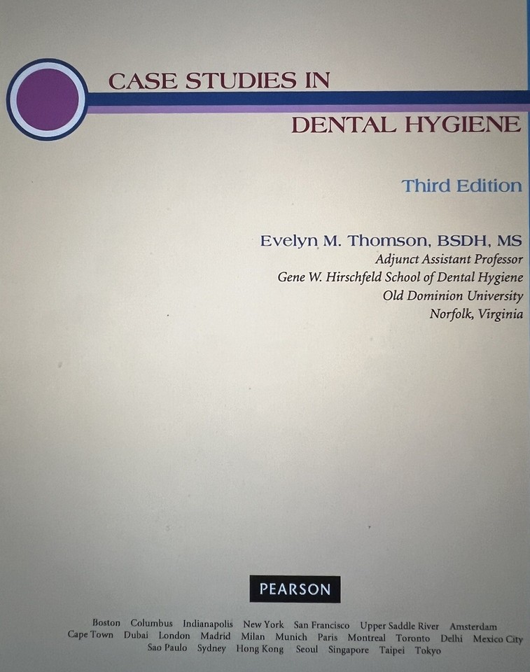 Case Studies in Dental Hygiene Third Edition 9780132913089 eBay