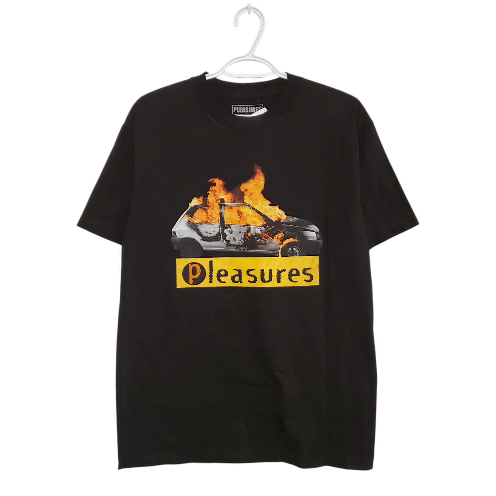 Y2K Car Crash Graphic Tee Black Size M Vintage Edgy Streetwear  